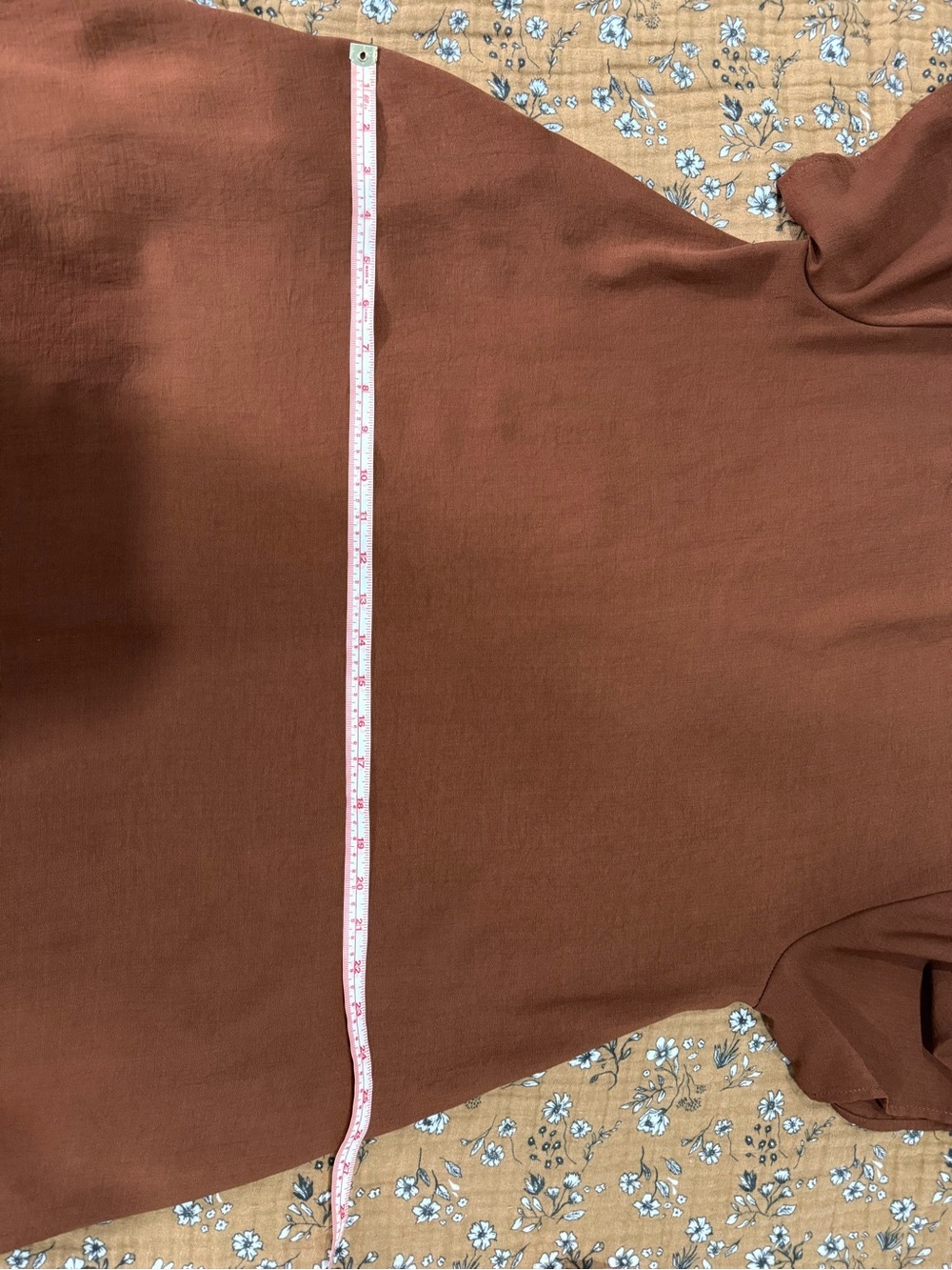 OAK + FORT Minimalist Earthy Flowy Midi Dress Rust Terracotta Brown Size Medium - Picture 8 of 10